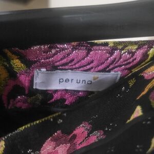 Per Una Black and Pink Floral Skirt